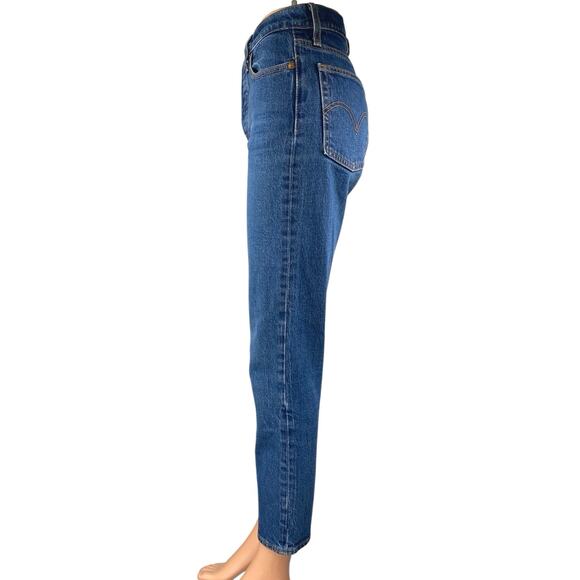 Levi's Wedgie Women's Blue High Rise Skinny Straight Denim Jeans Pants Size 28 - Picture 2 of 7